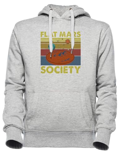 Sweat à capuche gris Flat Mars Society Luxogo aux finitions soignées et coupe premium