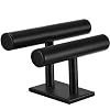 SONGMICS Sieraden Stands Sieraden Houder Armband Stand Horlogestandaard Synthetisch Leer Zwart JDS102