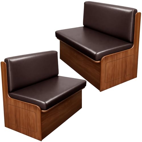 Image of SearchI PU Leather RV Dinette Cushion Covers, Stretch Camper Cushion Slipcovers for Travel Trailer Couch RV Booth Seat, Replacement Camper Sofa Chair Protector(2 Backrest Cover & 2 Bench Cover, Brown)