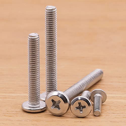 Eastlo IB610503-20 M8 X 16Mm (20 Pcs) Round Phillips Drive Head Binding Screws, Machine Screws, 304 Stainless Steel 18-8 thumb #1