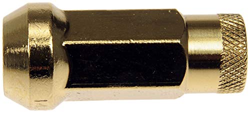 Image of Dorman 713-685K Gold Open End Knurled Wheel Nuts Compatible with Select Models, 20 Pack
