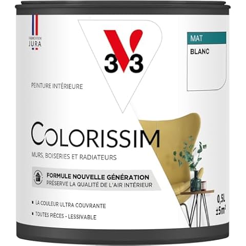 V33 Colorissim Blanc Mat 0,5L Cover