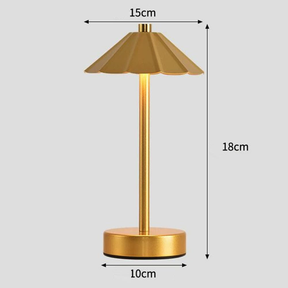 Akumulatorowa lampa stołowa, bezprzewodowa, dotykowa ściemniana LED z 3 trybami kolorów, przenośna lampa do ładowania USB, zasilanie bateryjne, oświetlenie wewnętrzne do sypialni lub restauracji