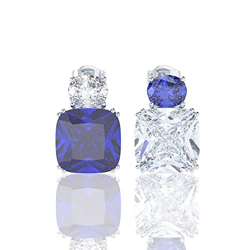 Moissanite boucles d'oreilles saphir créé bijoux parfaits du quotidien au dîner