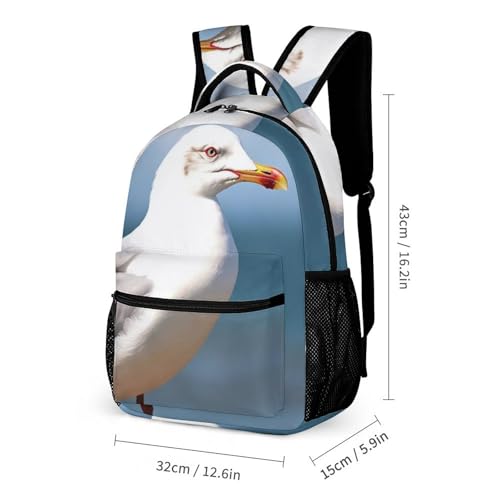 Cute Seagull Travel Backpack for Women Men Laptop Backpack Casual Daypack for Hiking Computer Bag2