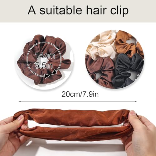 Image of Hair Scrunchies for Women - Hair Ties No Damage Both for Thick Hair or Thin Hair Curl Hair No Crease Scrunchies Ponytail Holder No Hurt Your Hair