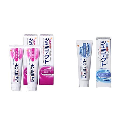 最安値 アース製薬 シュミテクト 医薬部外品 薬用 歯周病ケア 高濃度フッ素配合 1450ppm 知覚過敏予防 歯磨き粉 90g 2個セットの価格比較