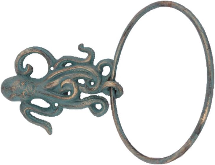 WINTENT Cast Iron Towel Ring Holder for Bathroom Wall Mounted (Octopus)