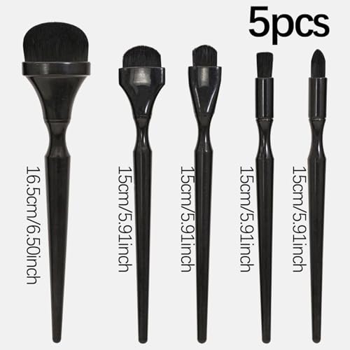 Charcoal Blending Brushes 5 Pieces, Drawing Tool Set with Artificial Fiber Bristles and ABS Handles, Pastellist Blender Brush for Art Students, Teachers, Professionals, Hobbyists