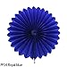 Produktbild TKG 5pcs 15.10/20 / 25cm Papier Fan Windrad Runde Laterne für Hochzeitsfest-Party Hängen des Blumen-Dekor Geburtstag DIY Fertigkeit-Versorgungs,PF14 Royal Blue,20 cm
