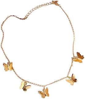 Gold Butterfly Charm Anklet, 22 cm Length