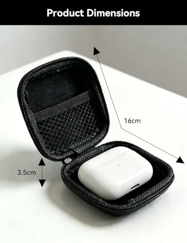 Image of MAS CARNEY Earphone Case, Headphone Earbud Hard Protective Carrying earplug Case Bag for Wired Earphones MP3 Small Items