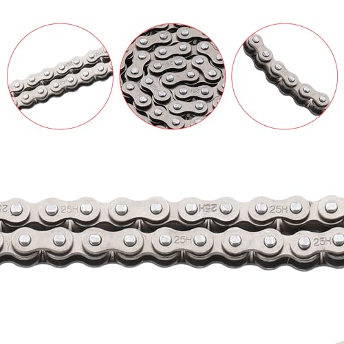 Image of KAMIER #25 Roller Chain 74 Links with 5pcs Master Link Replacement for Razor E100 Power Core Glow E125 E150 E175 Electric Scooter 25H Drive Chain Heavy Duty E100 Series Parts