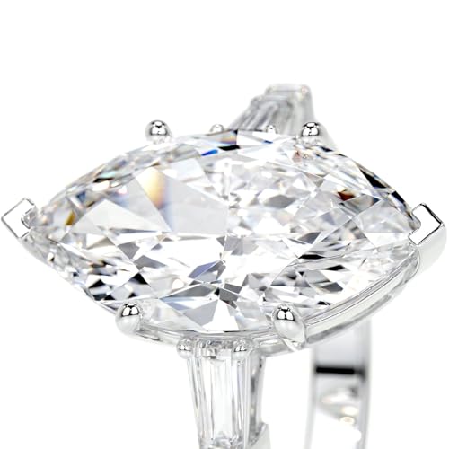 2-6 CT Marquise Cut 3 Stone Moissanite Ring Diamond Engagement Rings for Women Wedding Bridal Set Vintage Antique Anniversary Promise Gift for Her3