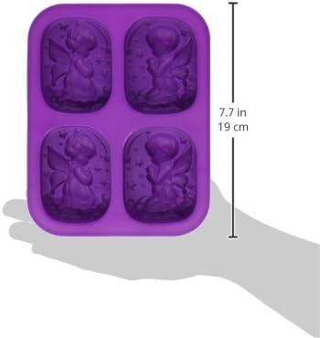 Longzang 4 Cavity 3D Angels Silicone Mold for DIY Cake Chocolate Panna Cotta Pudding Jelly Baking Soap molds