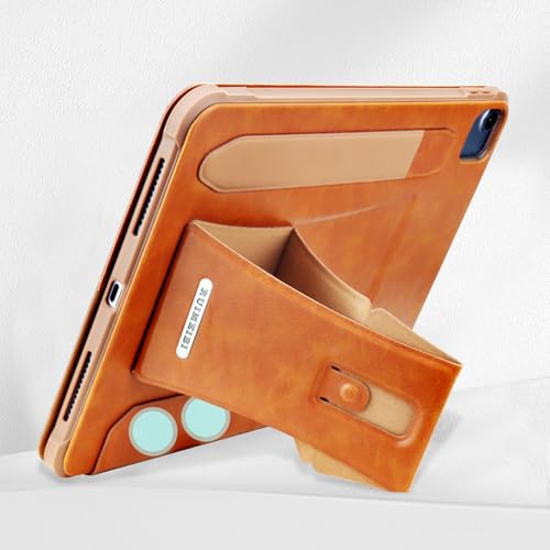 Étui iPad Pro 13 pouces 2024 marron foncé housse cuir avec support