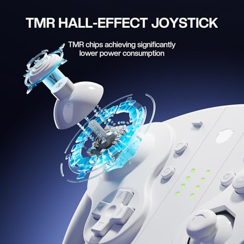 Image of NYXI Wizard 2 Wireless Switch Controller, TMR Hall Joystick Wireless Controller, Adjustable Triggers, NFC, Programmable Buttons, 6-Axis Gyro,HD Rumble for Switch /NGC /Wii /PC