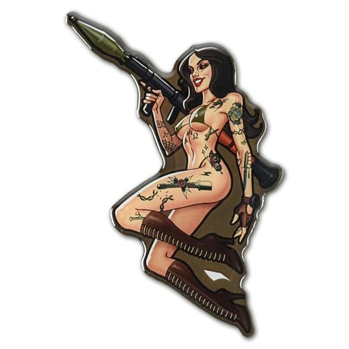 Image of M-Tac Morale Sticker Tactical Girl - 3D Tactical Military Sticker for Laptop, Tablet, Phone, Notebook, Car Bumper, Hard Hat (№9 RPG Hooligan)