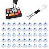 45 Stück Mechanische Blue Tastaturschalter Kompatibel Mit Mx,Keyboard Switches,Switches Keyboard Mit Puller,3-Polige TastaturSwitches,Präzise SwitchesFür Gaming Und Office