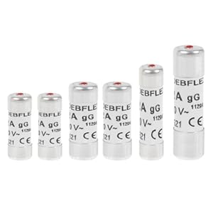 Debflex 715007 Glassicherungen mit Leuchtanzeige (6 Stück)