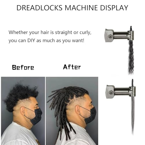 LZDOYY Dreadlocks Machine,Dreadlock Machine Kit for Locs Electric Instant Portable Dreadlocks Machine loc Machine Dreadlock Maker Can Be Directly Work on Head or Braiding Synthetic Hair