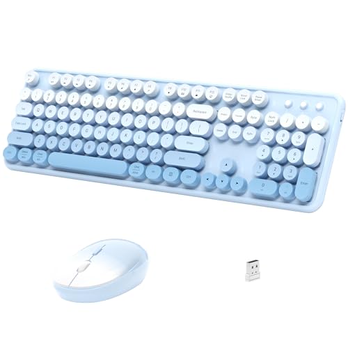 Teclado y mouse inalámbricos con diseño degradado para trabajar con total comodidad en tu PC