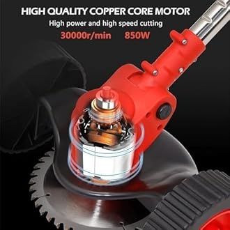 Cordless Grass Cutter Machine for Garden, 24V Brush Cutter Machine with 2 Batteries, Ideal Grass Cutter for Home Garden Use | Grass Cutting Machine Electric