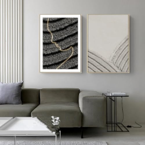 Toile Ligne Noir Visage Simple 35x50cm pour Habiller un Mur Vide