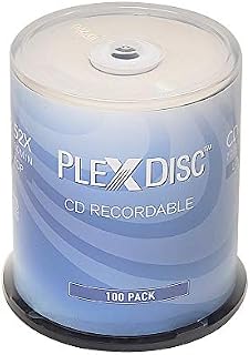PlexDisc CD-R 700MB 80 Minute 52x Recordable Disc - 100 Pack Spindle (FFP)
