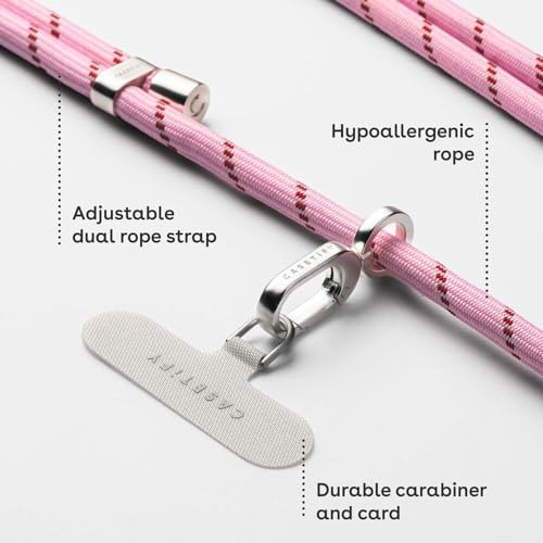 Image of CASETiFY 8mm Rope Cross Body Strap with Card - Charcoal