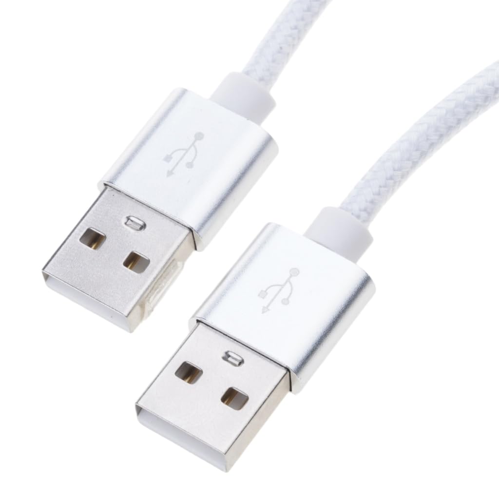 Elnwnnkc USB 2.0 Fast Charging Cable 480Mbps Transfer Speed USB 2.0 Male to Male for USB Drive Reader Hard Drive