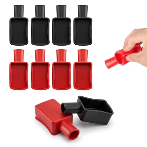Lot de 10 cache-pôles de batterie - Cache de batterie - En caoutchouc - Positif négatif - Pour voiture et camion
