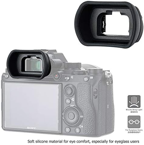 KIWIFOTOS Eyecup Eyepiece for Sony Alpha A7 A7II A7III A7R A7RII A7RIII A7RIV A7S A7SII A9 A9II A58 A99II Replaces Sony FDA-EP18 FDA-EP16 FDA-EP15 Eye Cup