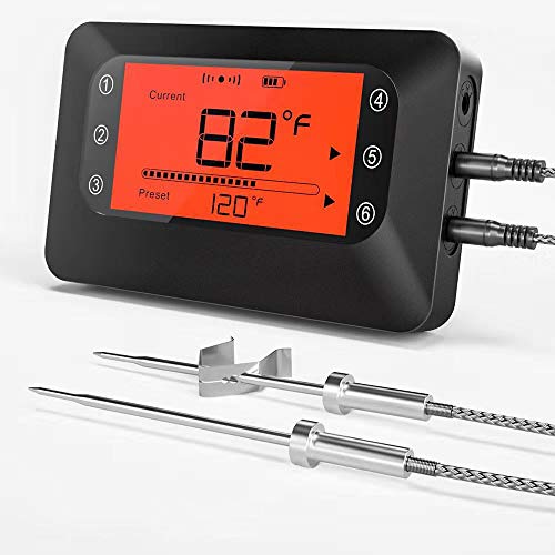 BFOUR Wireless Meat Grill Thermometer, Bluetooth Digital Wireless Meat Thermometer for Grilling Smoker