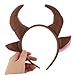 KICHOUSE Bull Horn Headband for Boys and Girls Unique Cosplay Accessory for Halloween Themed Parties Lightweight Comfortable Cow Ears Hair Decoration for Festivals and Celebrations