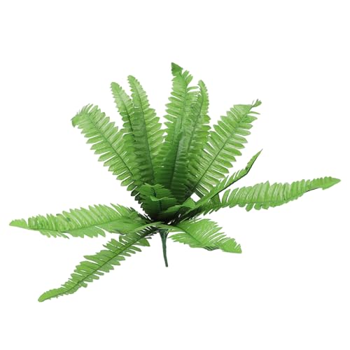JTLB Planta artificial de seda de helecho Boston realista para decoración de jardín, hogar, oficina, grandes plantas de decoración al aire libre con 18 ramas, adecuadas para bodas