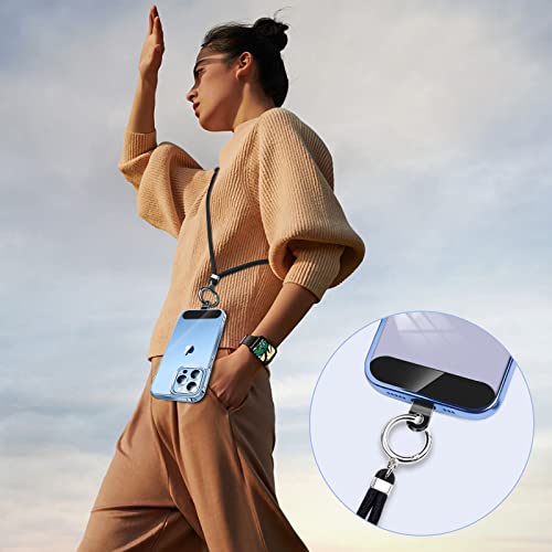 ZWZY Phone Tether Tab for Cell Phone Lanyard Replacement Part Universal Phone Wrist Strap for Most Full Coverage Phones Case (Black, 3PACK)