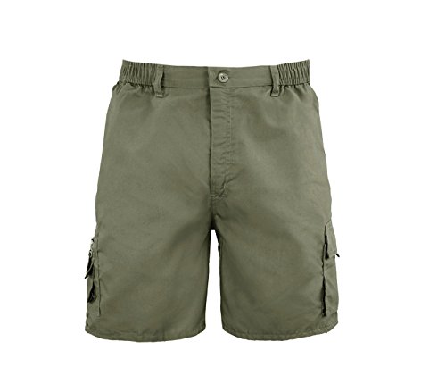 MEDIA WAVE store Q186 Bermuda para Hombre Mod. Enea Color Liso con Bolsillos Laterales M a XXXL - Gris, XL