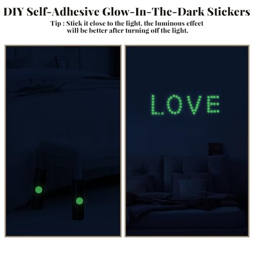 Image of BADAO 4pcs Bed Frame Feet Protectors,4pcs No Sticker Models Bumper Corners, Suitable for Home Seat Belts DIY Self-Adhesive Glow-in-The-Dark Stickers