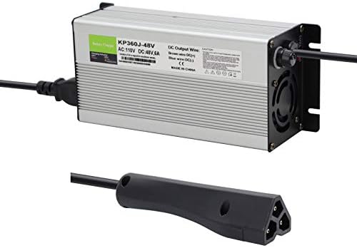 Replacment Golf Cart Battery Charger 48V 6Amp for 48 Volt Ez-Go EZgo RXV/TXT with RXV Plug 3 Prong Connector