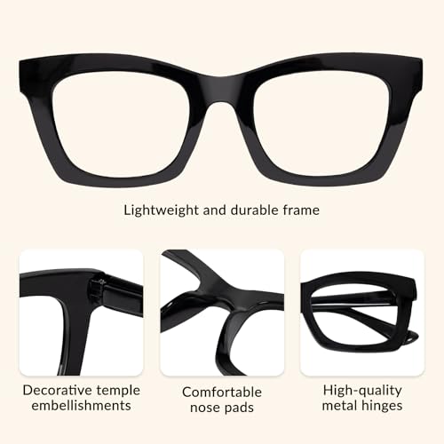 Image of Blue Light Glasses for Woman Men, 99% Blocking Square Frame 1 Pack | UV Filter & Eye Strain,Anti-Glare & Lightweight Eye Protection for Teens and Adults, Ideal for Computers, Gaming and Office