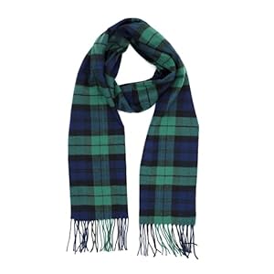Achillea Scottish Tartan Plaid Scarf, Classic Winter Scarf, Soft Cashmere Feel Men’s & Women’s Scarves