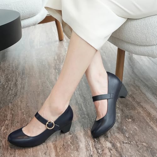 Image of Women Mary Janes Pumps Chunky Shoes Dress Shoes