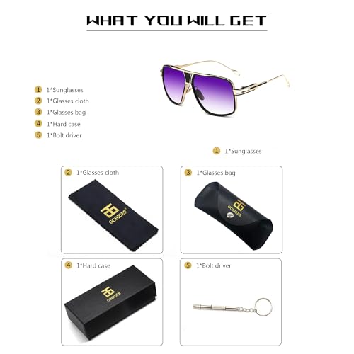 Image of Aviator Sunglasses for Men Retro Fashion Gold Oversized 70s shades | Disco Party Casual Lentes De Sol Hombre Large Big Designer 70s Outfits Sun Glasses Cool Metal Vintage Stylish Tinted Eyewear