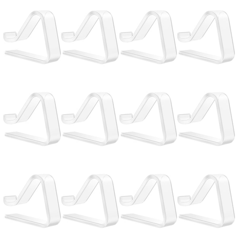 CTRLZS 12 Pieces Transparent Tablecloth Clips, Table Cloth Clips,Windproof Table Cover Holder Clamps.Table Cloth Holder B