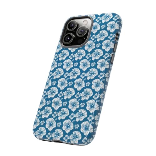 Coque brillante iPhone 14 Pro Max résistante au design fleuri hawaïen - 2