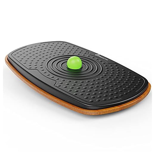 StrongTek Anti Fatigue Balance Board, Standing Mat, Standing Desk Accessories, Wobble Foot Rocker, Balancing Anti Fatigue Mat, Core Strength Exercise, Physical Therapy (PU+Massage Ball)