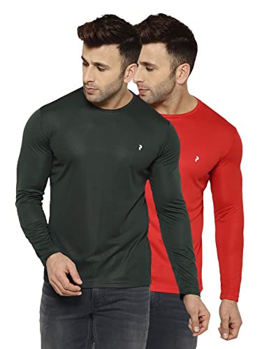 Image of Perfktu Mens Full Sleeve Gym T-Shirt (Pack of 2)