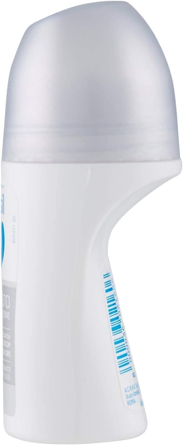 12 x Infasil Deodorant Roll On Neutral Dreifacher Schutz, wirksam gegen Schweiß und schlechte Gerüche, ohne Alkohol, Deo Roll-On 50 ml + Schlüsselanhänger Beni Culinari gratis