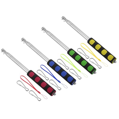 PATIKIL Mastros de bandeira telescópicos portáteis de 1,6 m, conjunto de 4 mastros retráteis para pr
